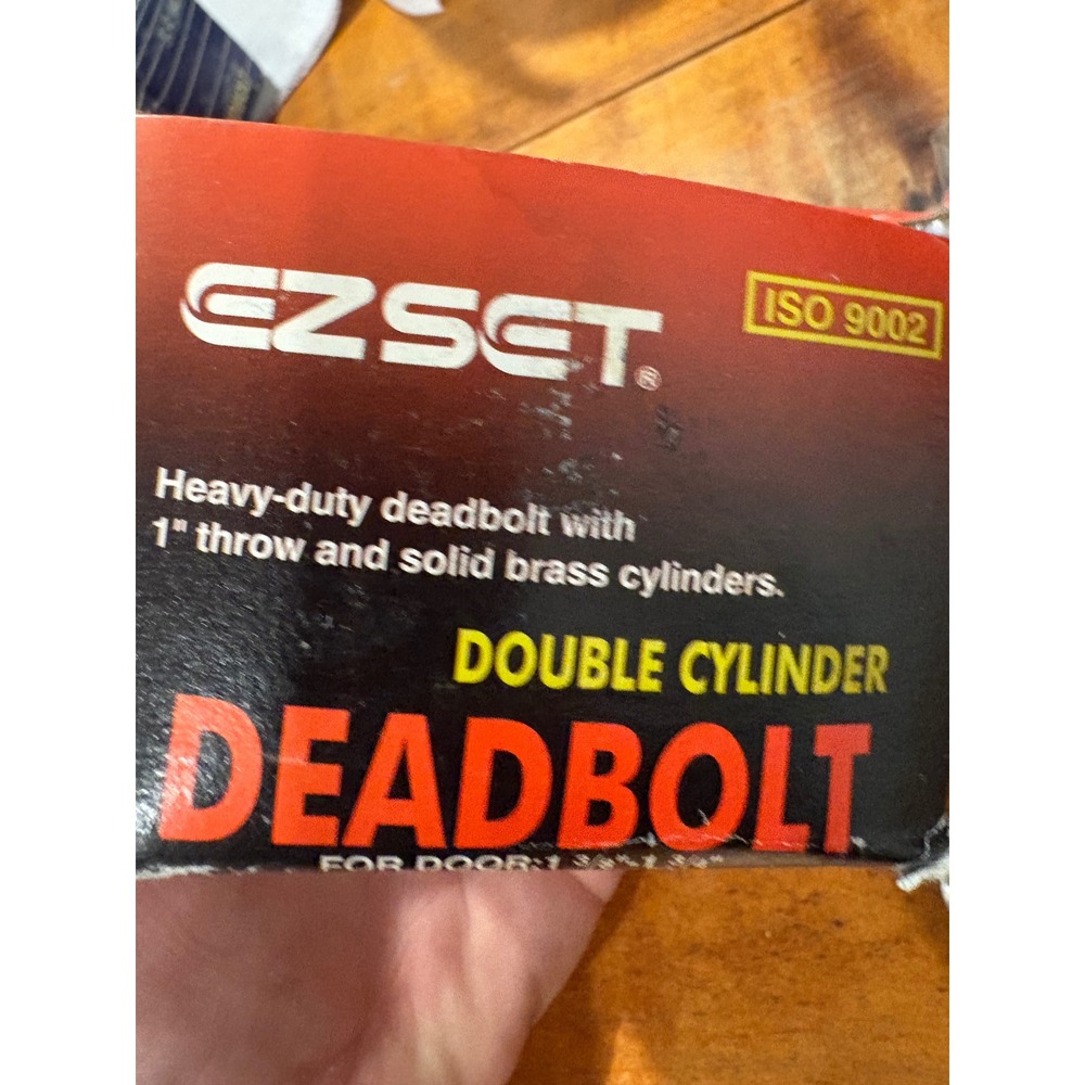 EZSET Double Cylinder Deadbolt Pewter BP-210B-US15A-KA2 Heavy Duty Lock